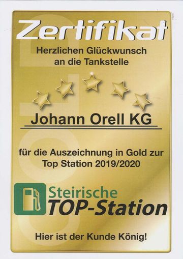 Johann Orell KG Zertifikat